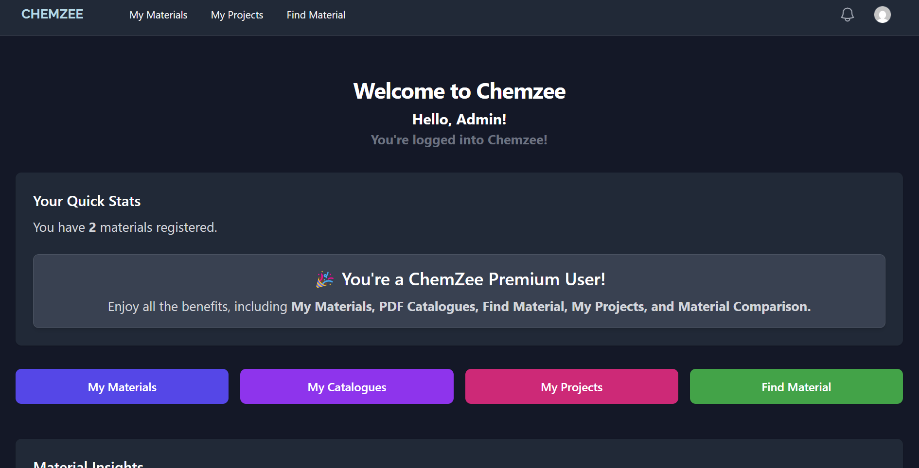 ChemZee App View Screenshot